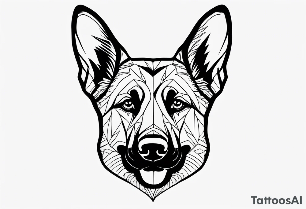 German shepherd ears tattoo idea