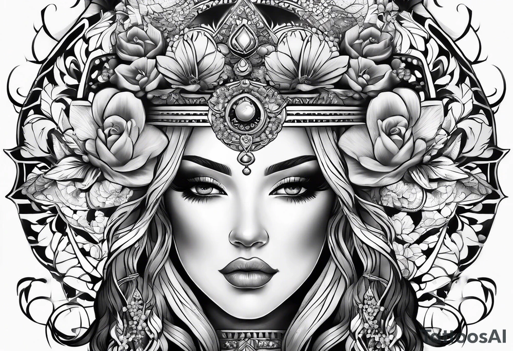 spiritual feminine tattoo for sleeve tattoo idea