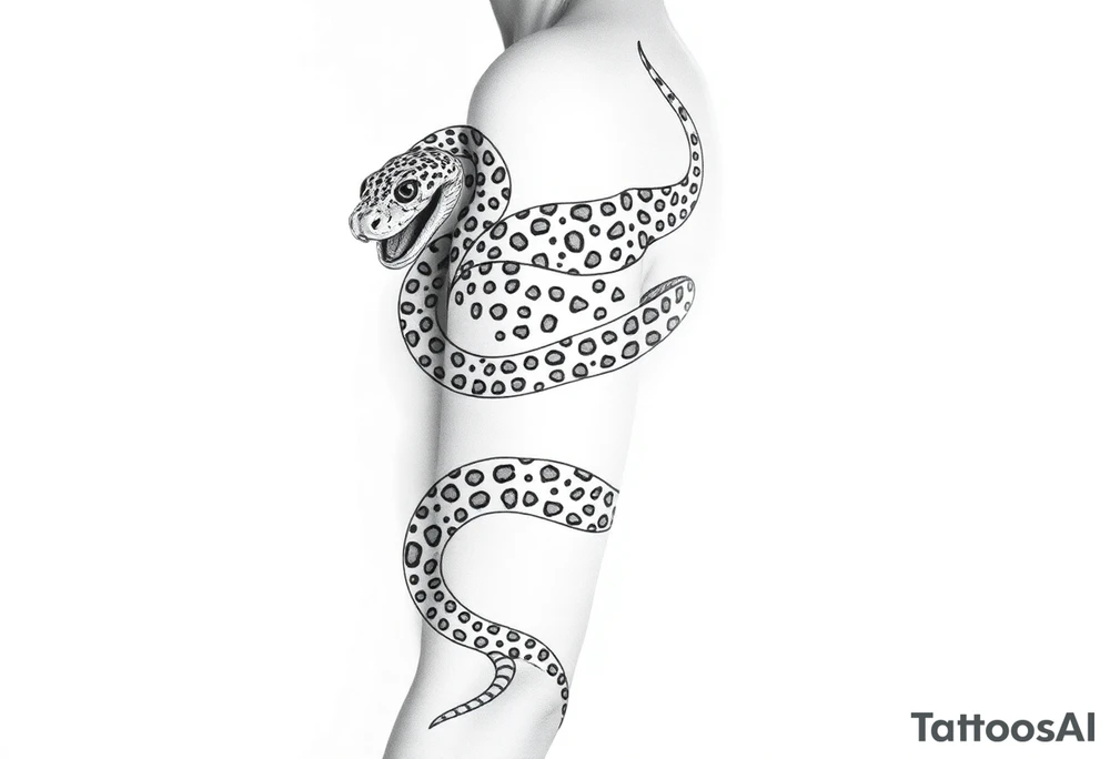 Cheetah print snake tattoo idea