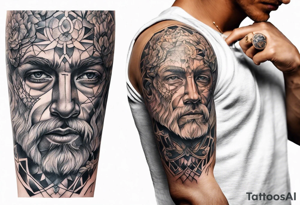 pain human tissue on arm tattoo idea