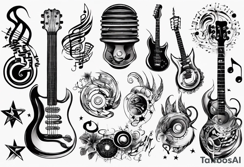 music sound tattoo idea