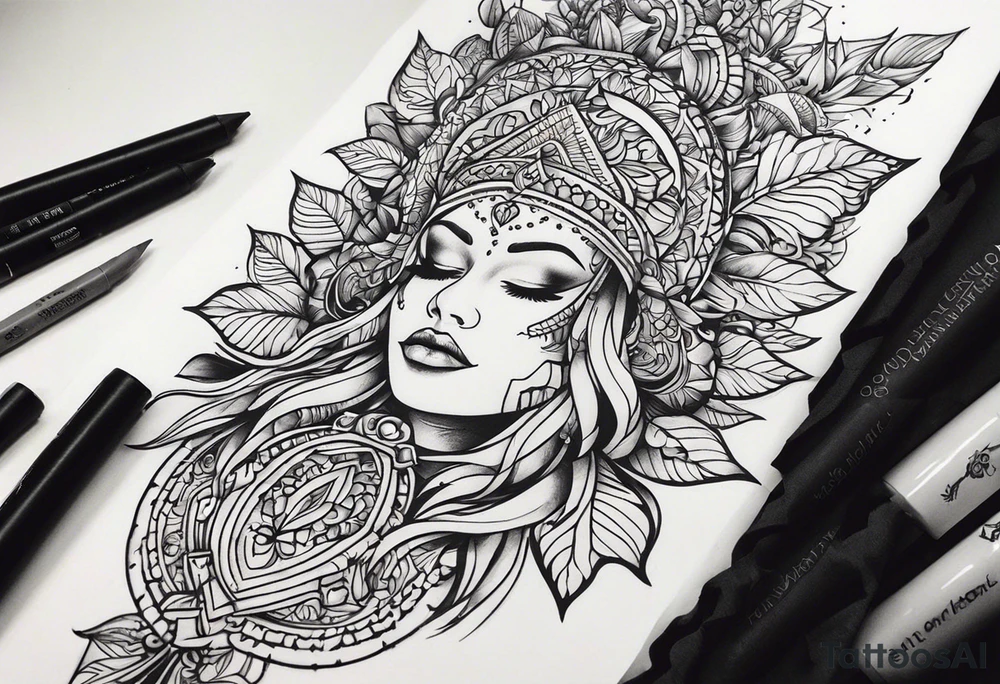 цветок обвивающий ключицу tattoo idea