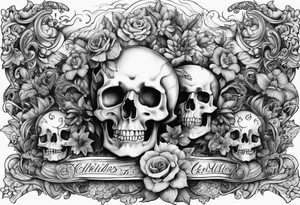 Cherubs and skulls tattoo idea
