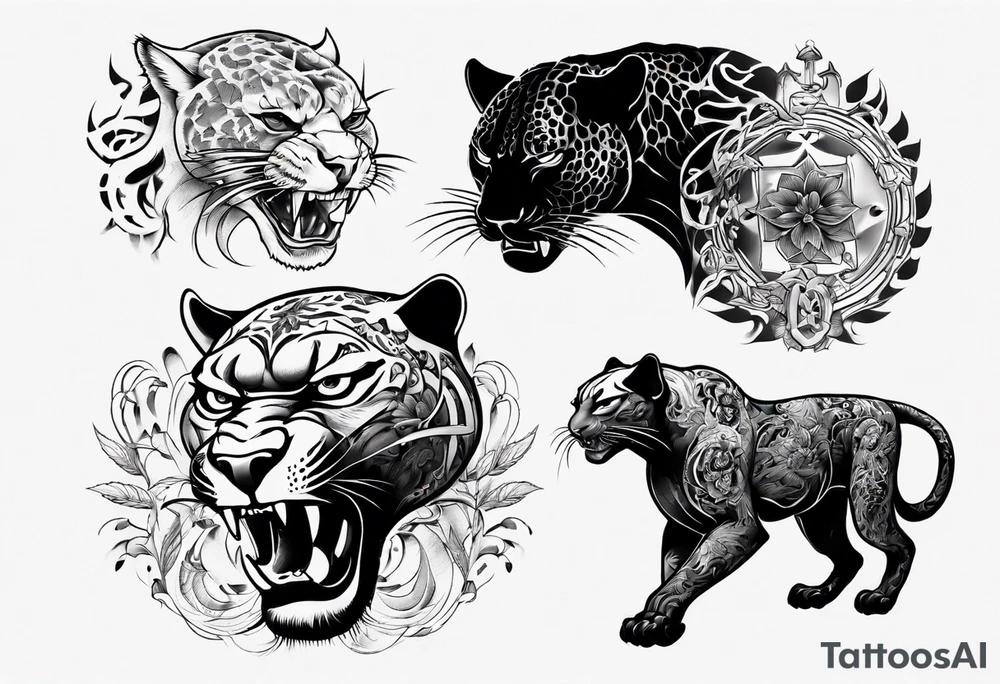 Panther body tattoo idea