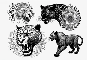 Panther body tattoo idea