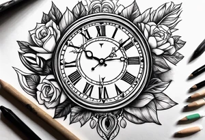 clock tattoo idea