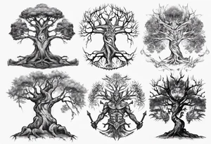 Warrior tree tattoo idea