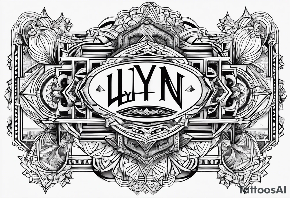 Name Lynn with a design tattoo idea