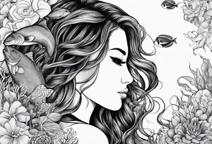 Father daughter matching. Water related. Marine life tattoo idea