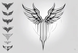 wings tattoo in leg for men tattoo idea
