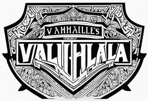 Valhalla steps shield tattoo idea