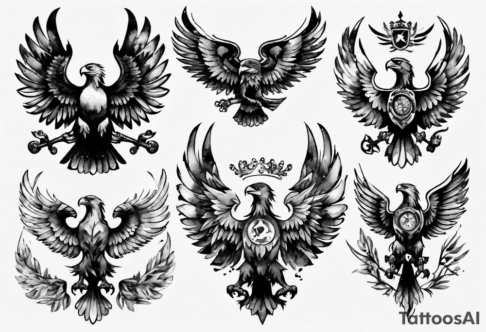 russian eagle tattoo idea