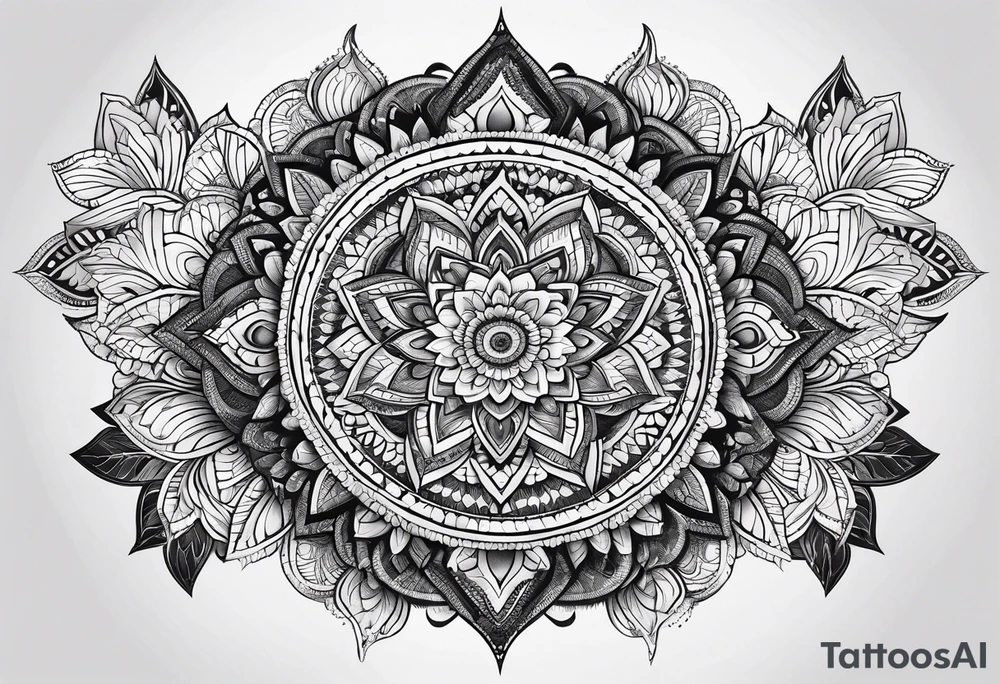 Fineline mandala tattoo idea