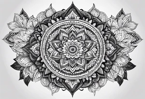 Fineline mandala tattoo idea