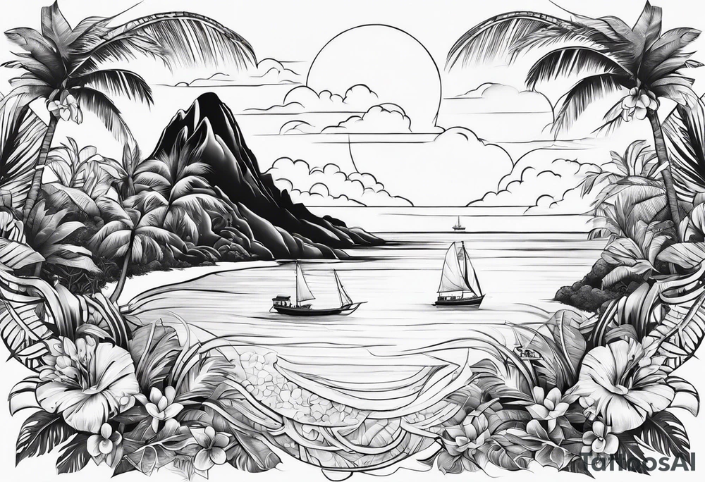 mini maui from moana tattoo idea