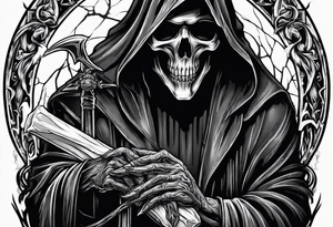 Grim reaper holding a ice tattoo idea