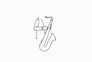 disk jockey, saxophone tattoo idea