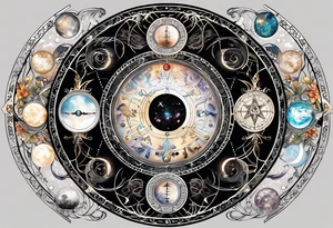 Astrology, Gemini, Natal Chart, angelic, soul mates, vision, planetary, ying yang, the moon, third eye, mystical
armband tattoo idea