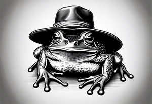 frog with vietnam hat tattoo idea