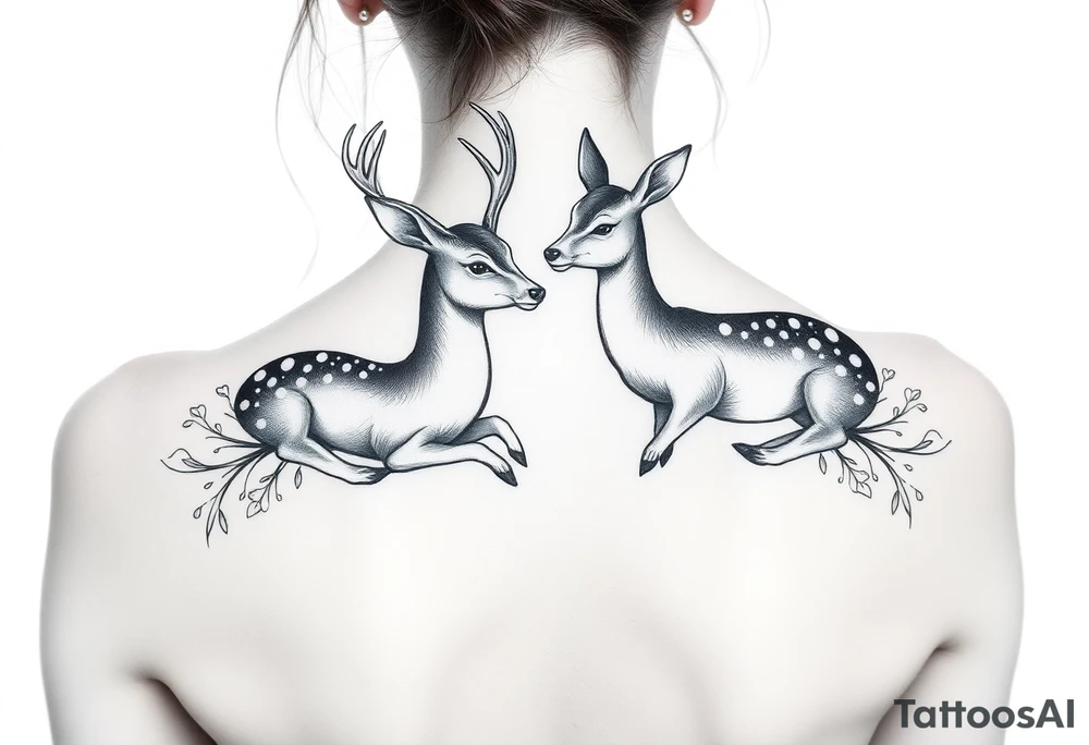 Buck and doe his and her tattoos tattoo idea