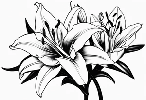 Bestfriends lillies simple tattoo idea