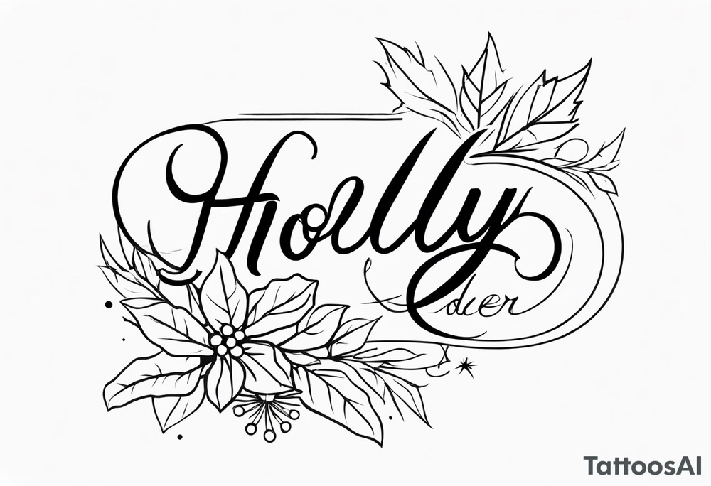 Holly December 
birth flower tattoo idea