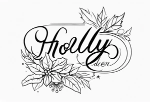 Holly December 
birth flower tattoo idea