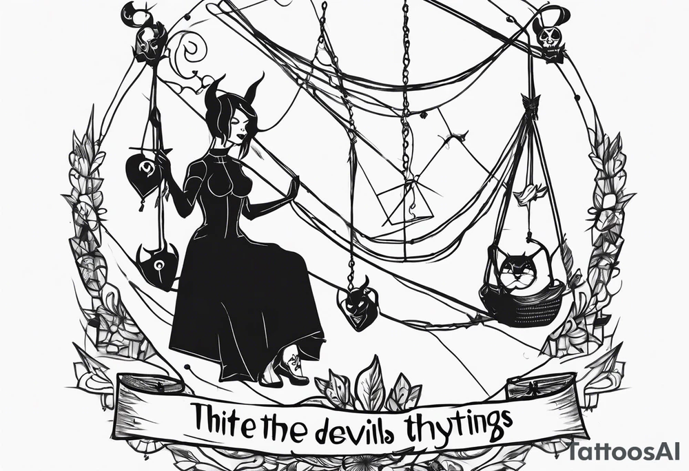 idle hands are the devils playthings, use puppet strings tattoo idea