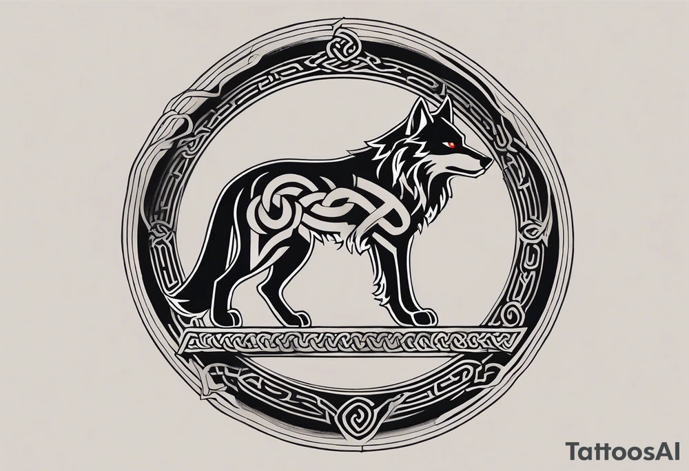 A powerful tattoo design combining Nordic, Greek, and Celtic symbols to represent someone who made you believe in humanity's goodness, only to turn out to be its ultimate betrayer. The centerpiece is a snarling wolf, symbolizing Fenrir, with glowing eyes and an open mouth, representing betrayal and destruction. Surrounding the wolf is the Ouroboros, a serpent eating its own tail, symbolizing the endless cycle of trust and betrayal. The Triskelion, with its three interlocking spirals, appears in the background or as a border, representing the shifting balance between light and dark. Incorporate fire and ice elements to reflect the contrast between warmth (trust) and coldness (betrayal), with Celtic knotwork and runes adding ancient, mystical depth to the design.
make sure that each part of the tattoo is obviously represented tattoo idea