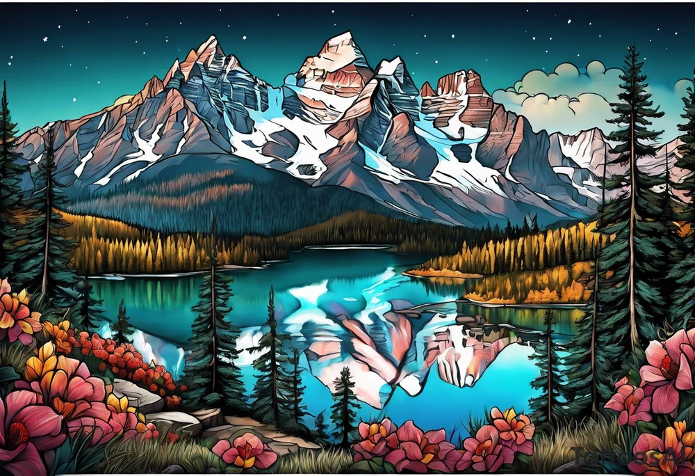 Rocky Mountains tattoo idea