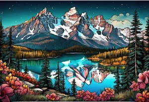 Rocky Mountains tattoo idea
