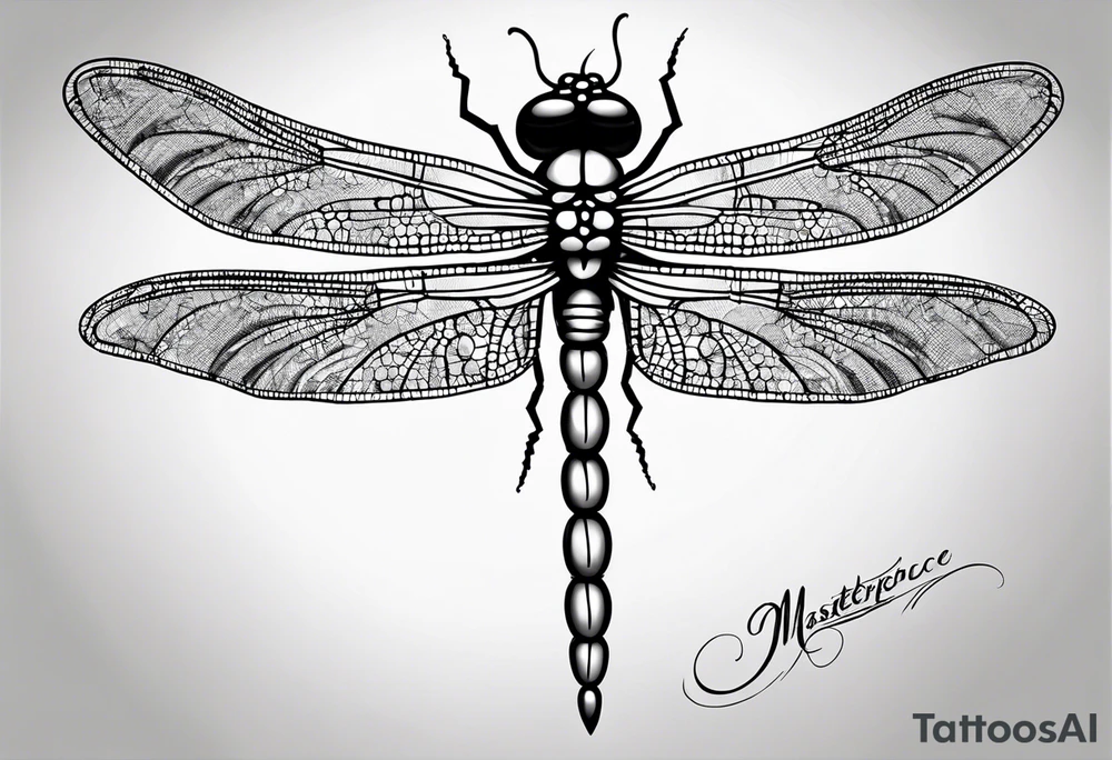 barbed wire dragonfly tattoo idea