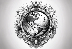 Gothic Mother Earth tattoo idea
