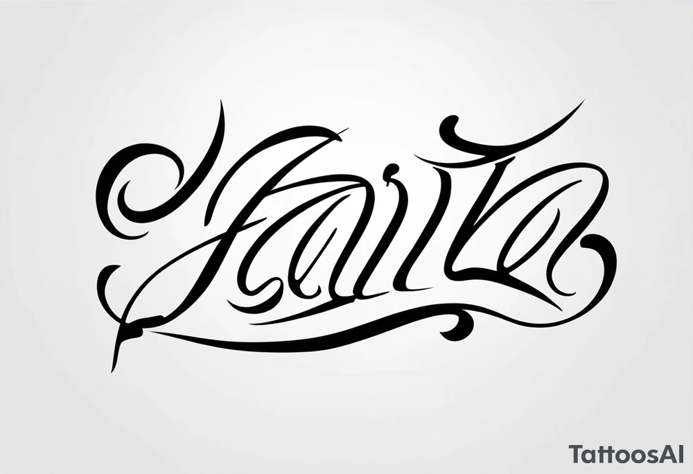 Name Yara, simple lettering tattoo idea