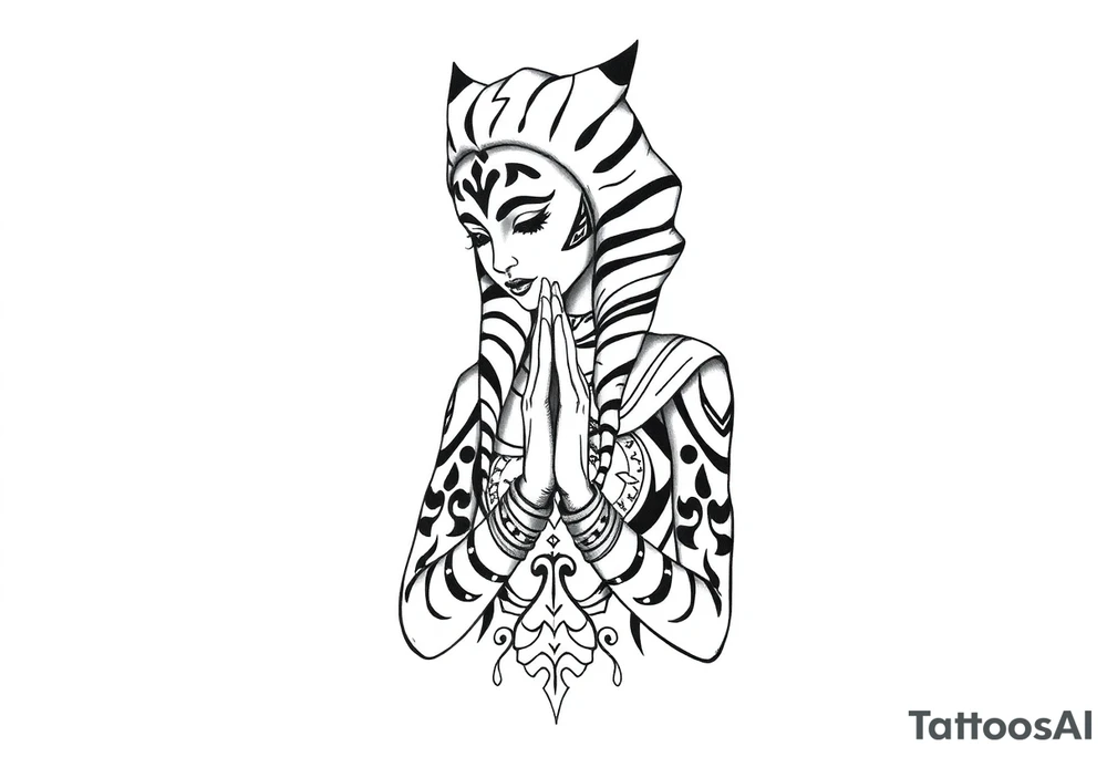 Ahsoka praying tattoo idea