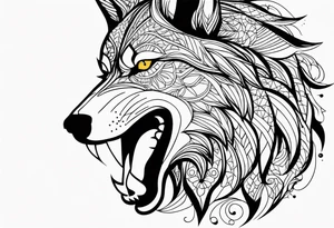Lobo wolf for a male tattoo tattoo idea