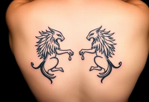 Aquarius twin flame soul mates tattoo idea