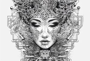 A puzzle piece with circuits branching out from it tattoo idea