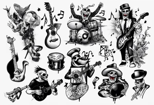 music band jokey tattoo idea
