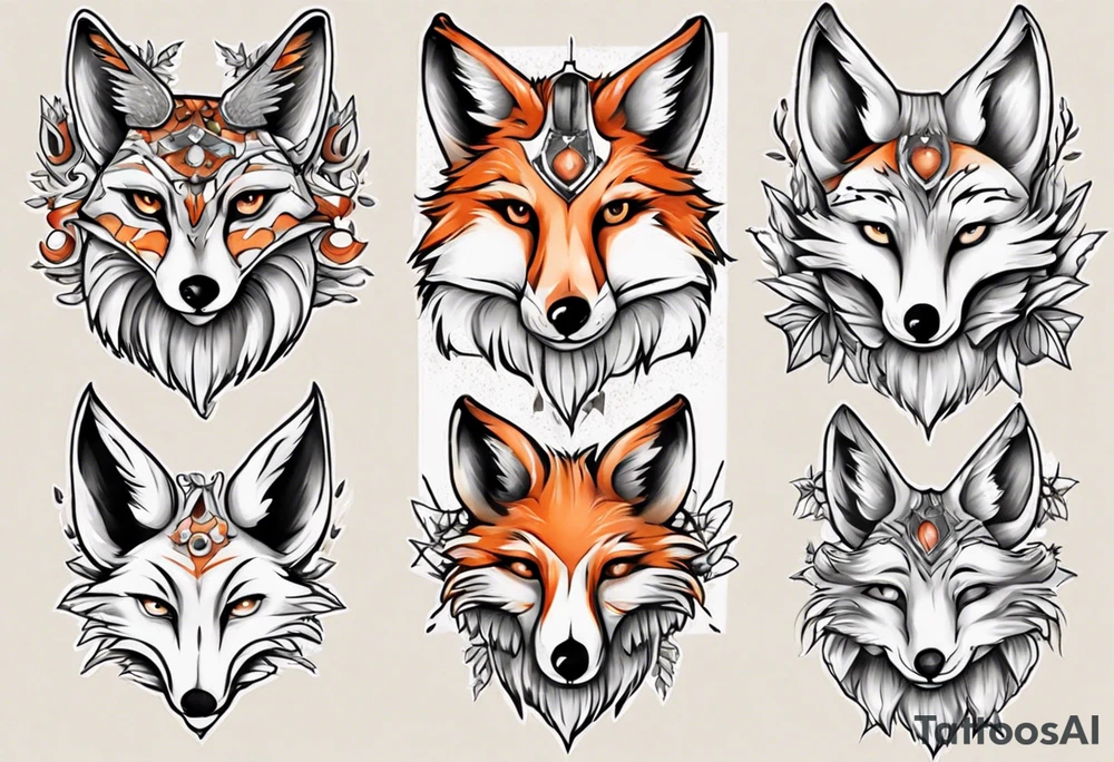 ein Tier aus Fuchs und Eule tattoo idea