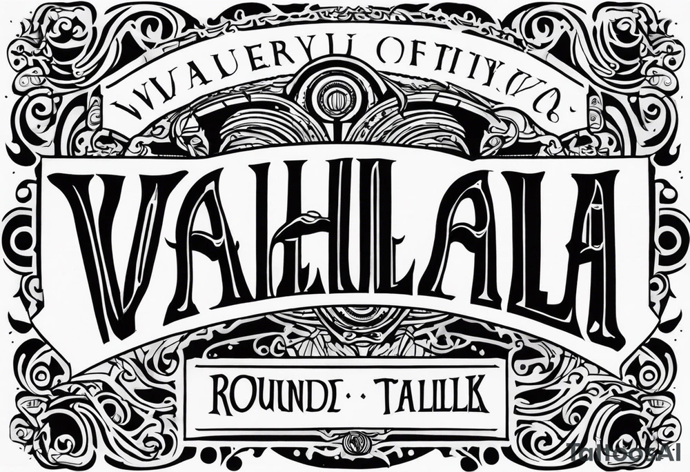 Valhalla round tattoo idea