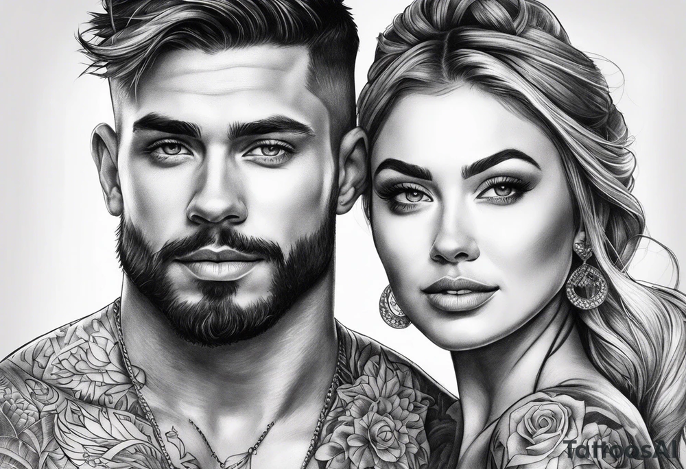 Husband and wife arm tattoo tattoo idea