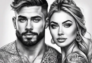 Husband and wife arm tattoo tattoo idea