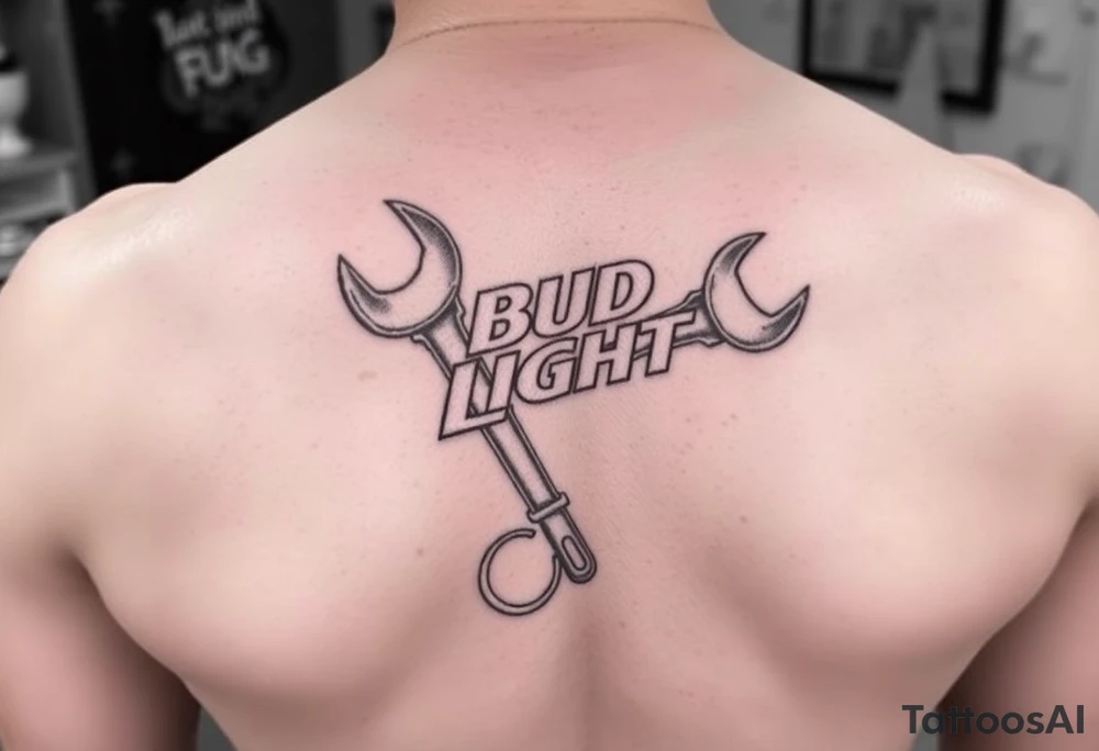 A cold bud light a flip flop a wrench in one memorial tattoo tattoo idea