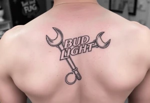 A cold bud light a flip flop a wrench in one memorial tattoo tattoo idea