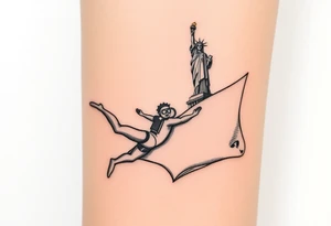 Scooba diver, diving with manta ray belly to belly, huge big mac burger, statue of liberty, in los santos, tattoo idea