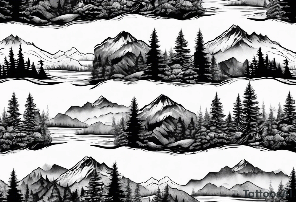 Chimney tops Smokey mountains tattoo idea