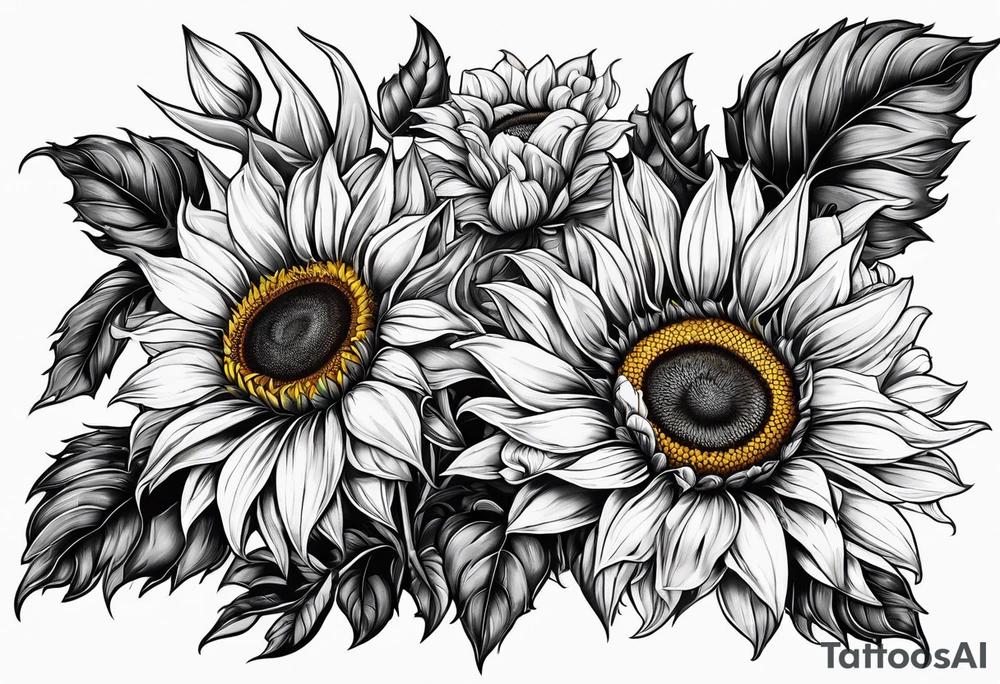 flower, sunflower, tattoo idea