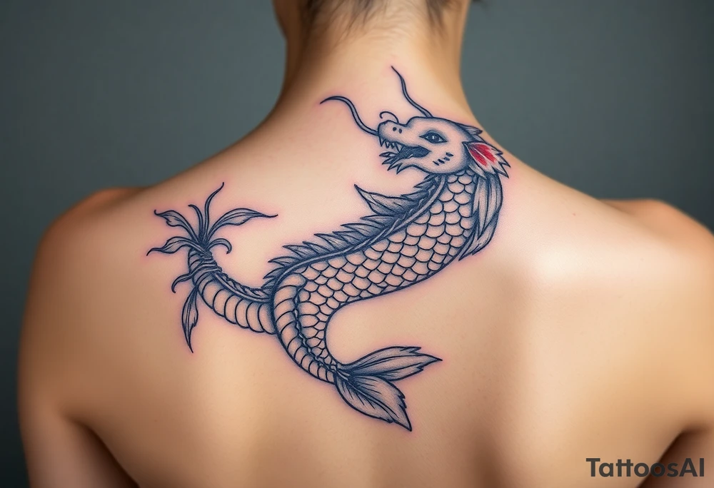 Koi and dragon tattoo idea