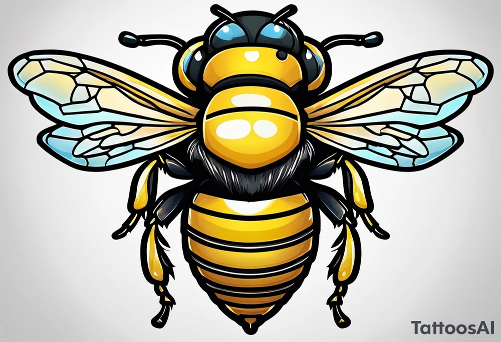 Small bee, not real tattoo idea